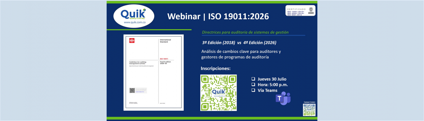 Invitación Webinar ISO 19011:2026